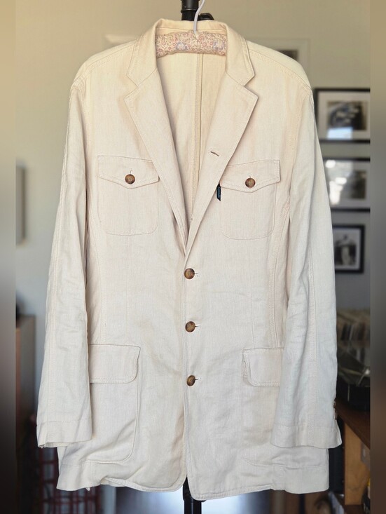 Faconnable Other - Faconnable Cream Safari Jacket - Preppy Nautical Utility Field Jacket